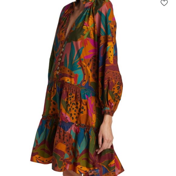 Farm Rio Leopard Jungle Minidress - Picture 2 of 10